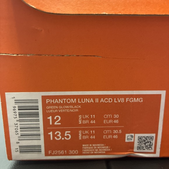 Nike Phantom Luna 2 Academy LV8 MG High-Top Soccer Cleats Mens Size 12 - Picture 16 of 16